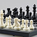 Premium 2-in-1 Chess & Checkers Magnetic Travel Folding Set for Kids & Adults (3+ Years)