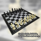 Premium 2-in-1 Chess & Checkers Magnetic Travel Folding Set for Kids & Adults (3+ Years)