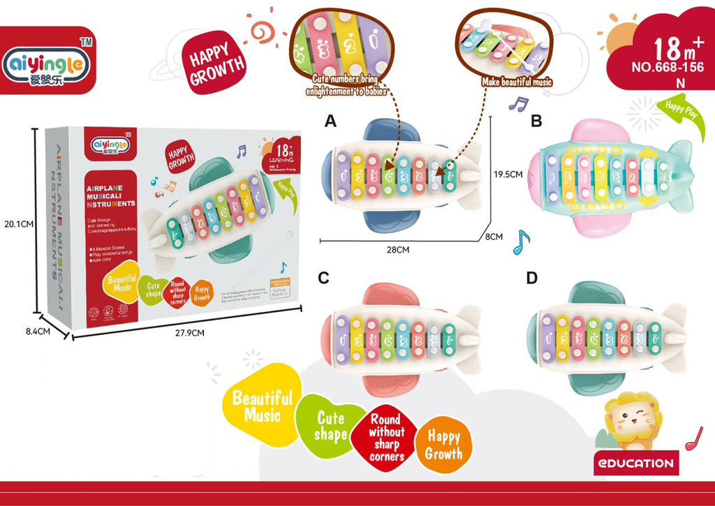 Airplane Musical Xylophone for Kids (18+ Months)