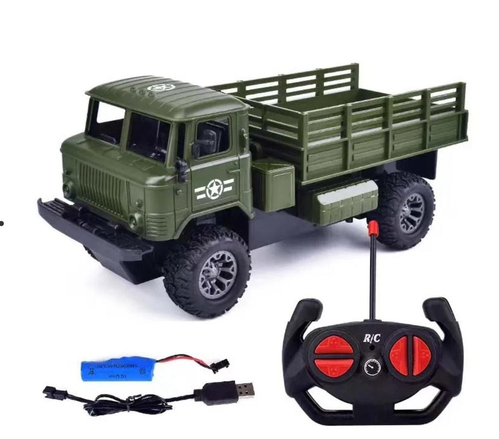 Military Off-Road Powerful Remote-Control Truck (3+ Years)