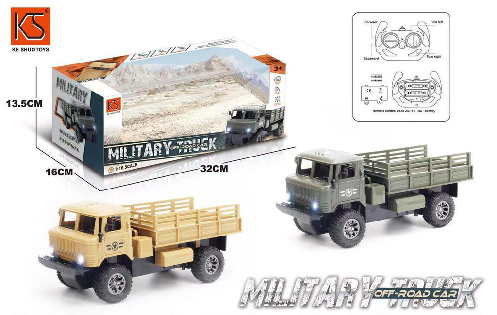 Military Off-Road Powerful Remote-Control Truck (3+ Years)