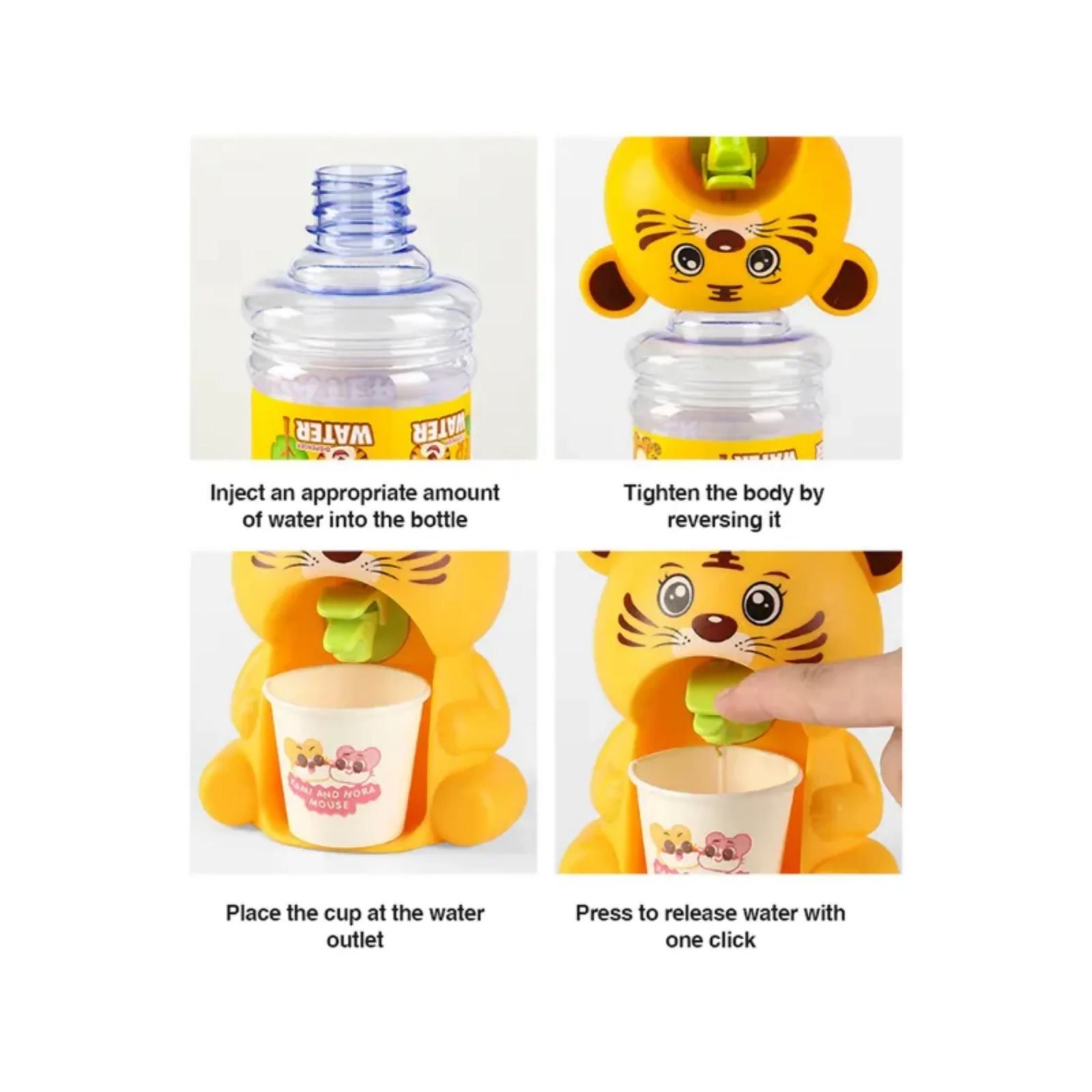 Simulation Tiger Water Dispenser Toy for Kids (3+ Years)
