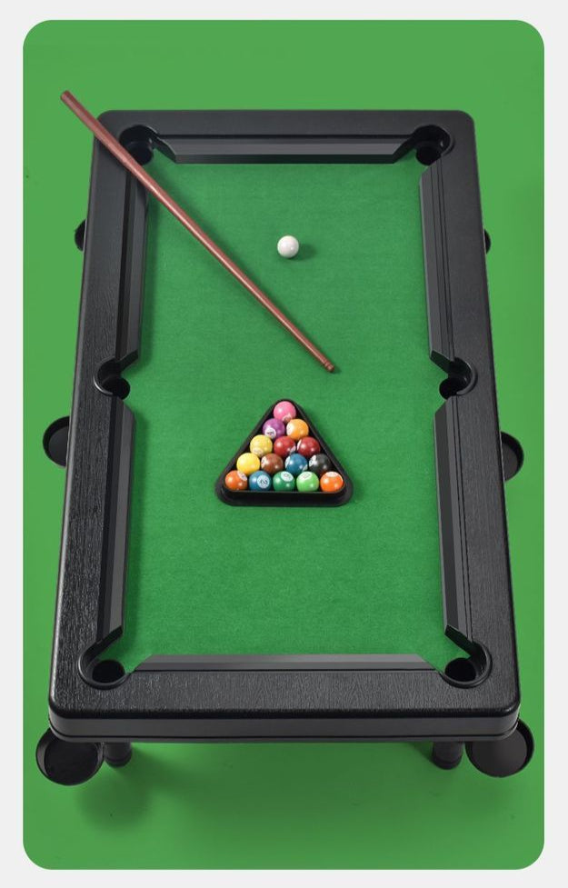 Realistic Mini Billiards Game Table with Cues & Balls for Kids (3+ Years)