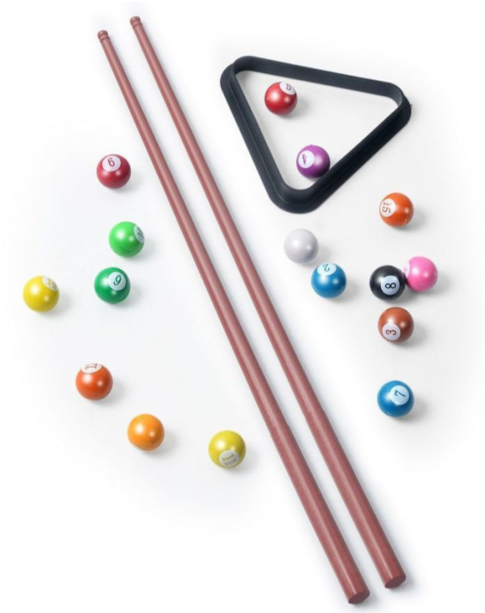 Realistic Mini Billiards Game Table with Cues & Balls for Kids (3+ Years)
