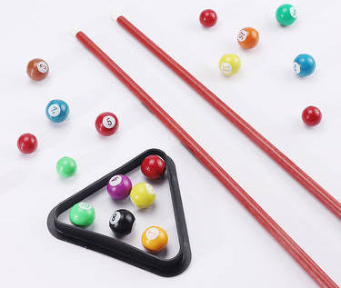 Realistic Mini Billiards Game Table with Cues & Balls for Kids (3+ Years)