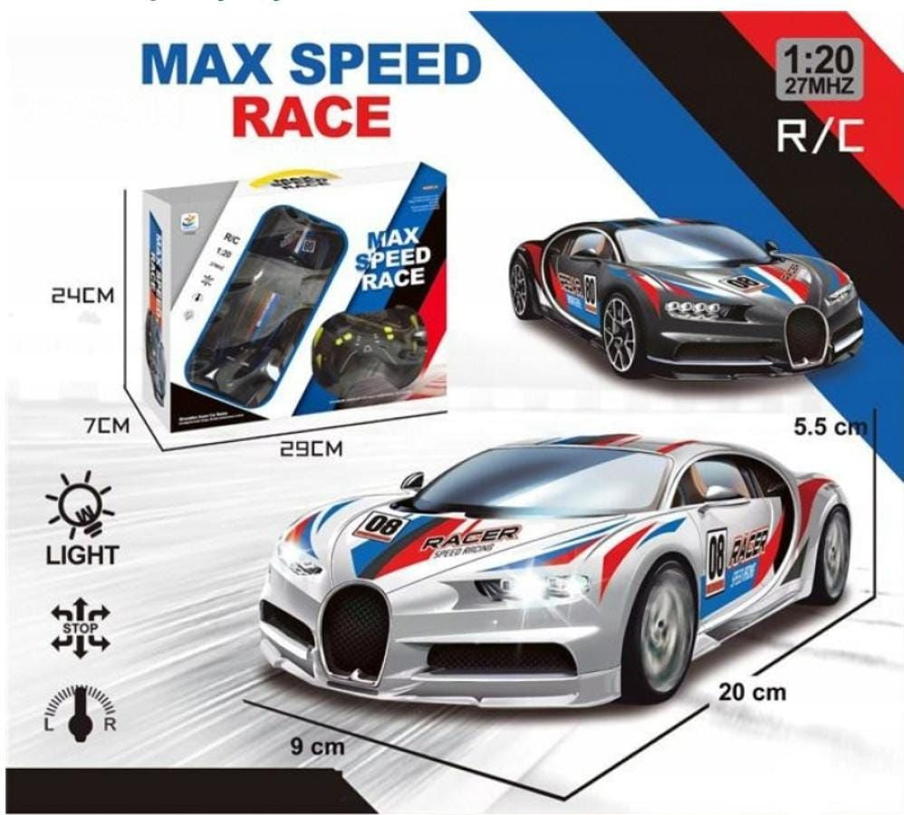 Max Speed Race RC Car for Kids (3+ Years)