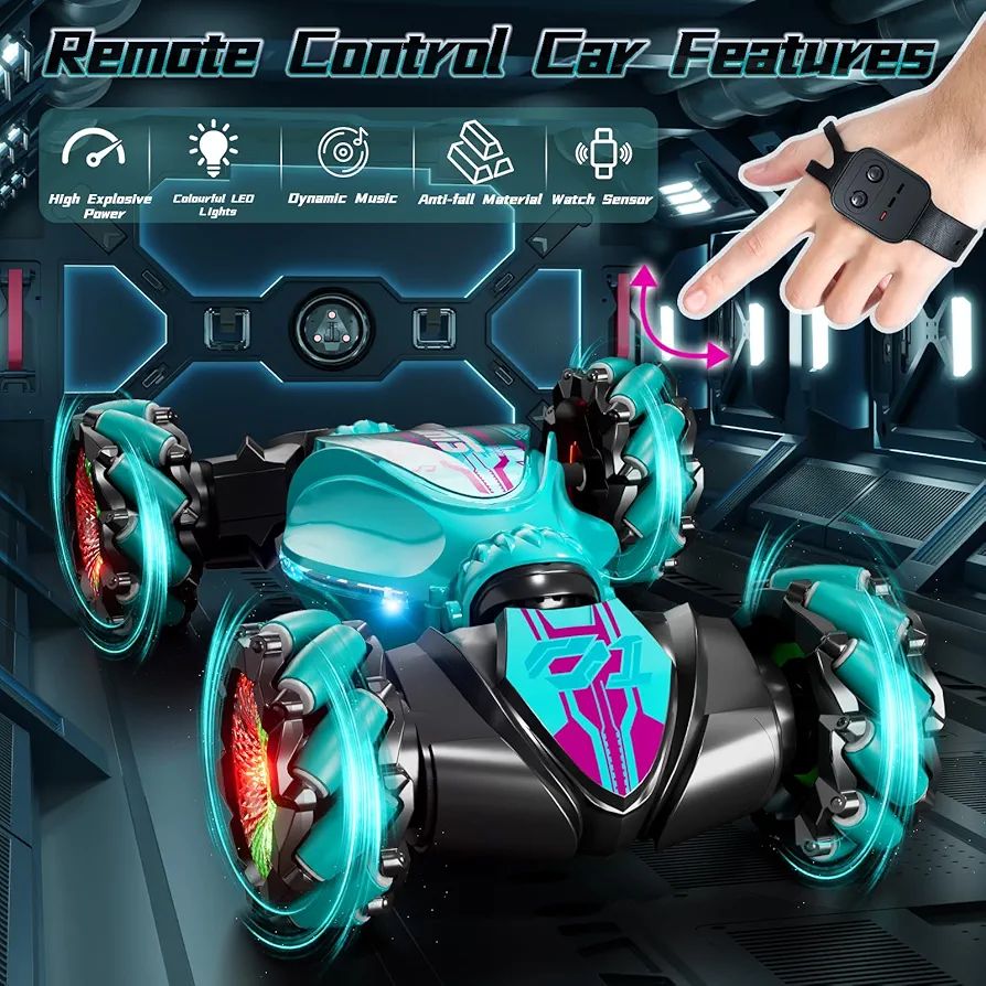 Remote Control Climbing Stunt Car with Wrist Watch Control (8+ Years)