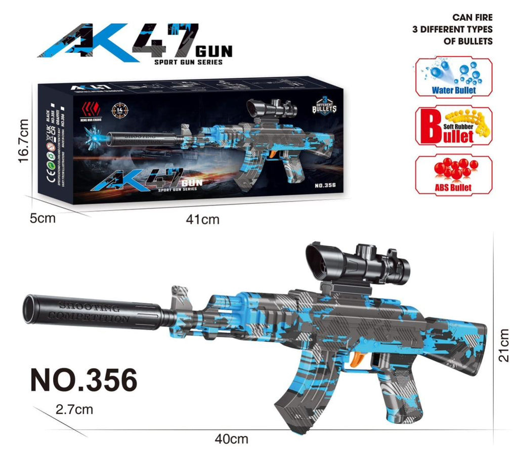 AK47 Sport Gun Toy With Silencer & Telescope for Kids (14+ Years)