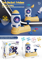 Fun Rocket Frisbee Rocket Modeling Toy with Flying Discs (3+ Years)
