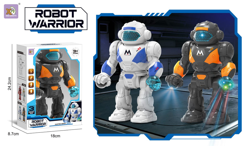 Robot Warrior with 3 Adjustable Modes Lights, Music, Walking & Swinging Arms (3+ Years)