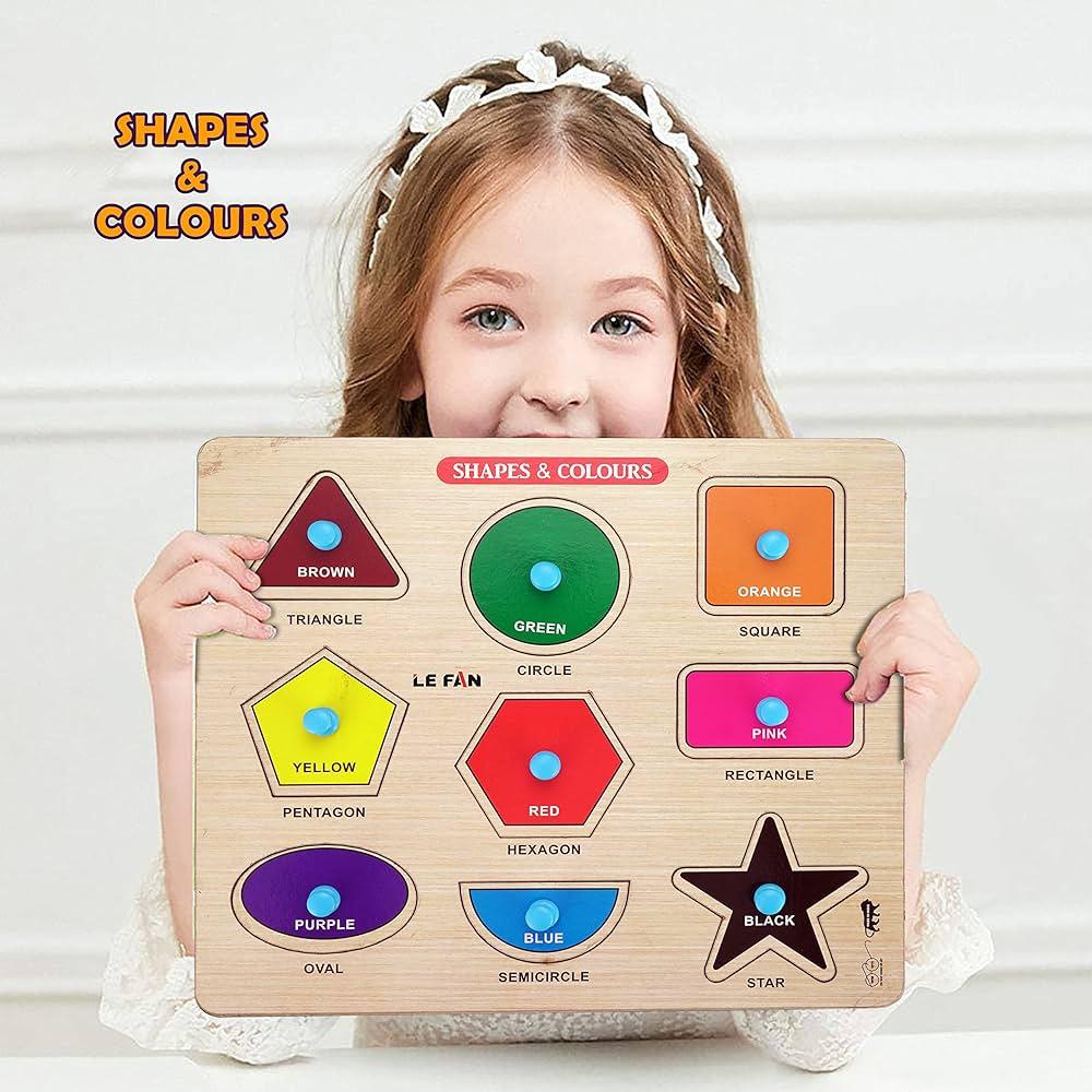 Wooden Shapes & Colors Recognition Puzzle (2+ Years)