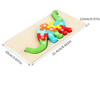 Diplodocus Wooden 10-Piece Puzzle for Kids (2+ Years)