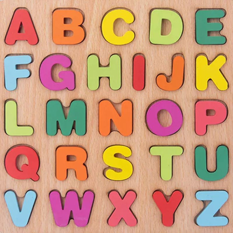 3D Wooden Capital & Small Alphabets Puzzle (3+ Years)