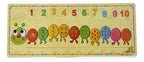 Counting Train or Caterpillar 10-Piece Wooden Puzzle for Kids (2+ Years)