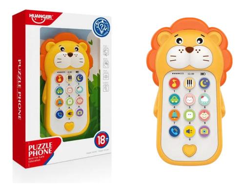 Educational Lion Shape Puzzle Mobile Phone with Music, Sounds & Cognitive Skill Training for Toddlers (18+ Months)