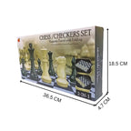 Premium 2-in-1 Chess & Checkers Magnetic Travel Folding Set for Kids & Adults (3+ Years)