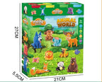 Magic Dough Animal World Dough Set Multicolor Clay Molds Tools (3+ Years)