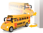 School Bus Van Toy for Kids with Music Flashlights 360° Rotation Bump & Go (3+ Years)