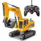 Die-Cast Metal 6-Channel RC Excavator (1:24 Scale Komatsu PC200-8) (6+ Years)