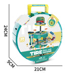 Tire Railcar Scene Formula Car (38 Piece) Track Playset for Kids (3+ Years)