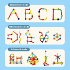 Magnetic Building Sticks 28 & 48 PCS Educational Blocks for Kids (3+ Years)