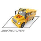 School Bus Van Toy for Kids with Music Flashlights 360° Rotation Bump & Go (3+ Years)