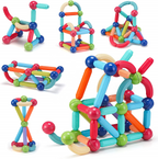 Magnetic Building Sticks 28 & 48 PCS Educational Blocks for Kids (3+ Years)