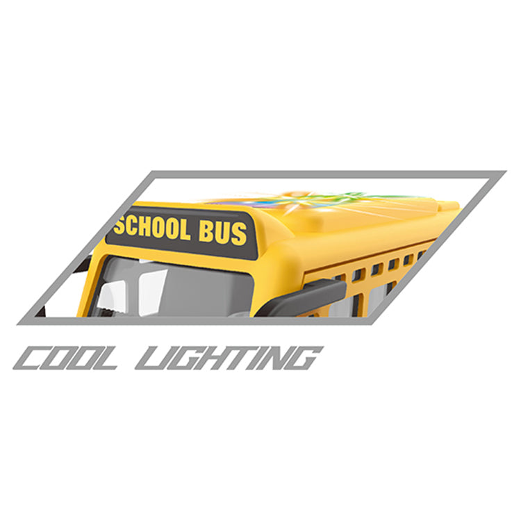 School Bus Van Toy for Kids with Music Flashlights 360° Rotation Bump & Go (3+ Years)