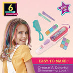 Girl’s Creator 6-Color Hair Chalk Salon with Comb & Clips (5+ Years)