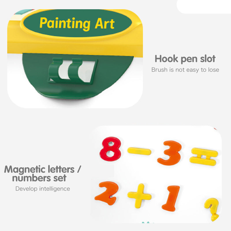 Dino Colorful Magnetic Educational & Drawing Two-Sided Board for Kids (3+ Years)