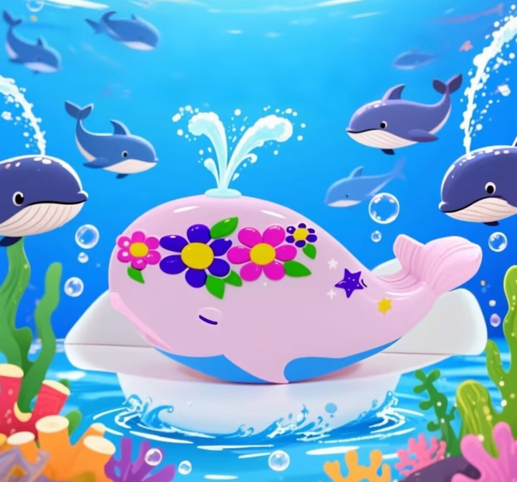 Dress Up Ornaments 3-Layer Whale-Shaped Safe & Washable Shiny Makeup Kit for Girls (3+ Years)