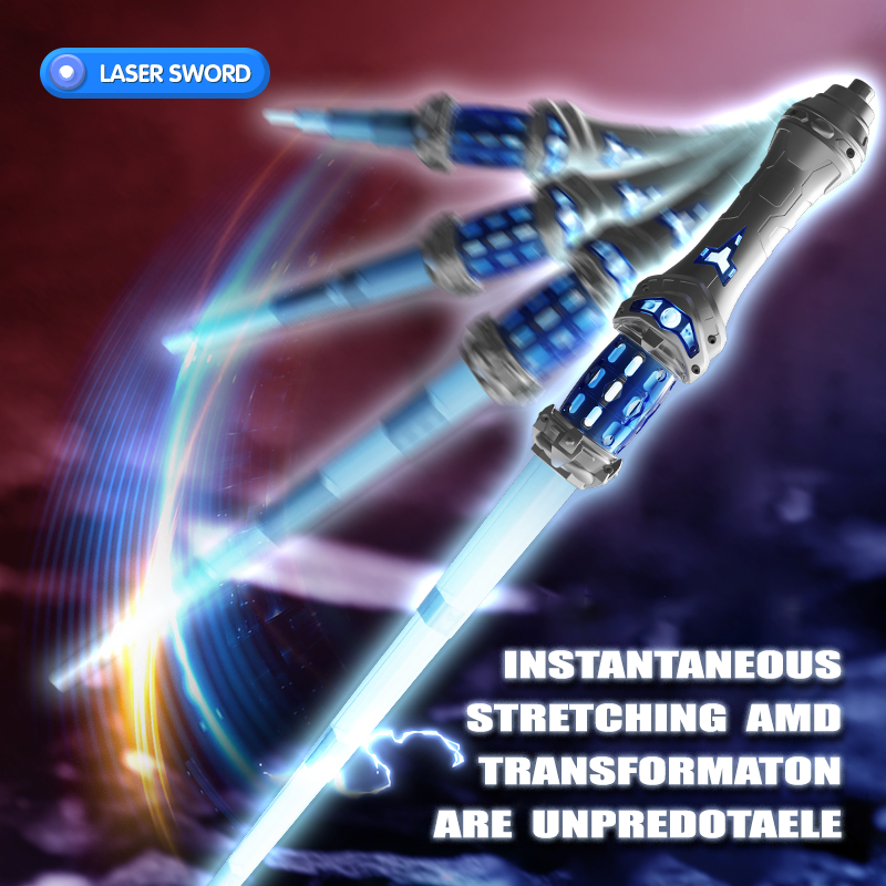 Telescopic Lightsaber Energy Sword Rechargeable with Type-C Charging, Colorful Lighting & Dynamic Sound (3+ Years)