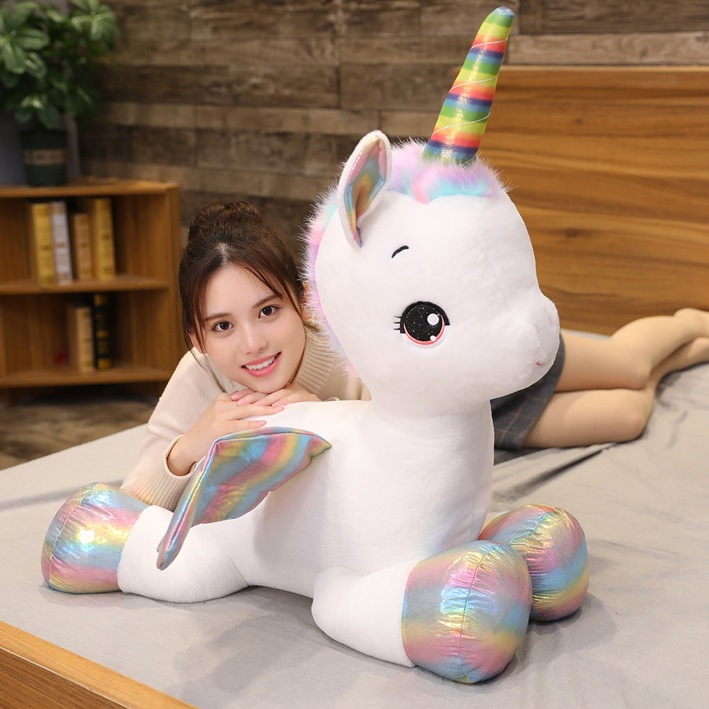 Premium Rainbow Winged Magical Unicorn Plush Toy (1+ Year)